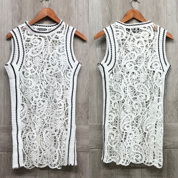 Knit Crochet Cover Up White BB796 BB797 - Picture 2 of 4